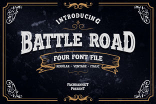 Battle Road: A Vintage Display Font for Editors