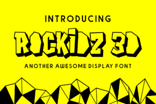 Rockidz 3D: A Bold Handwritten Font for Editorial Design
