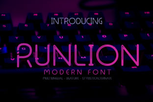 Runlion: A Futuristic Display Font for Modern Makers